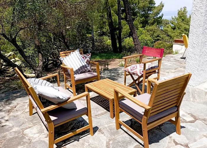 House In Pines In Front Of The Sea * Vourvourou